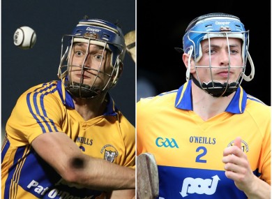 Clare hurlers Conor Ryan and David McInerney.