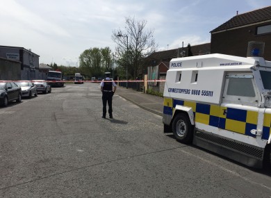 File photo of a shooting in the west Belfast area.