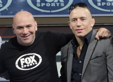 UFC president Dana White and former welterweight champion Georges St-Pierre.