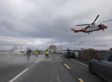 The scene of the search for Rescue 116 last week.
