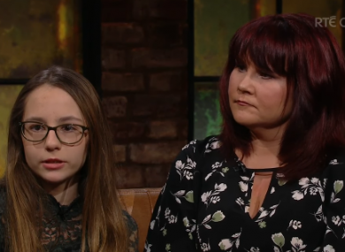 Megan with her mother, Sharon, on the Late Late Show