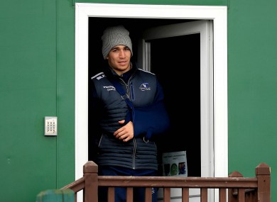 Dillane watches on during Connacht squad training yesterday.