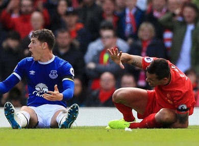 Nasty: Barkley has been criticised for Lovren tackle.