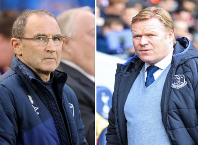 Martin O'Neill and Ronald Koeman.