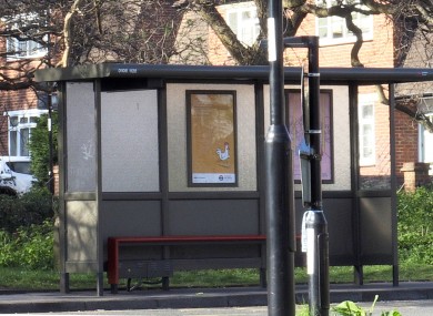 The bus stop in Croydon where the assault took place.