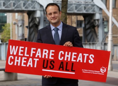 Minister for Social Protection Leo Varadkar launching a campaign against welfare fraud.