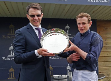 Trainer Aidan O'Brien and jockey Ryan Moore.