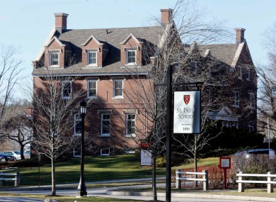 This file photo shows the entrance to St Paul's School in the US.