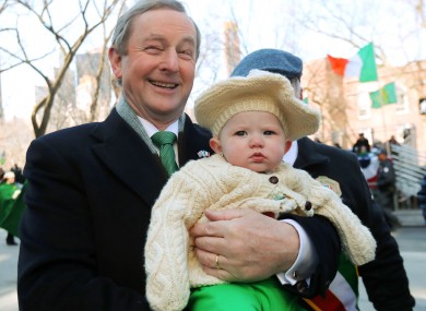 Enda takes part in this year's St Patrick's parade in New York.