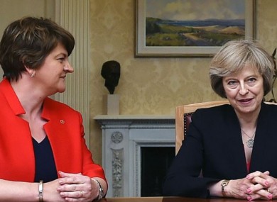 Arlene Foster and Theresa May pictured in 2016