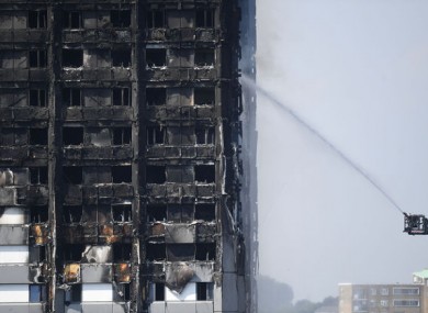 The aftermath of the fire