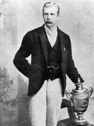 Willougby Hamilton after his Wimbledon success in 1890.