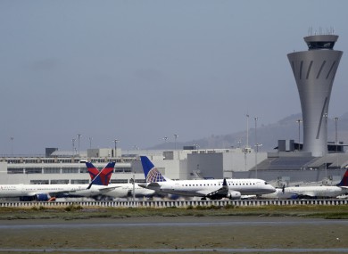 Planes departing at San Francisco International