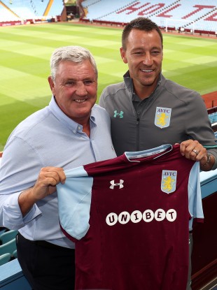 Terry was unveiled at Villa Park yesterday.