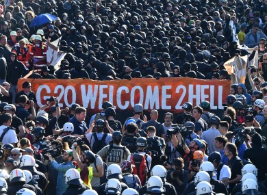 Banner reading