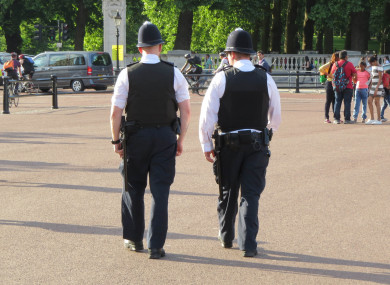 File photo. Met police on patrol in London.