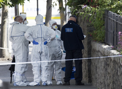 Gardaí at the scene in Swords.