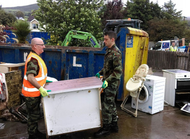 Defence Forces in Clonmany.