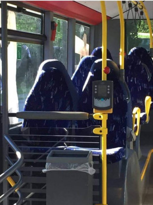 Commenters thought the bus seats were women wearing burqas.