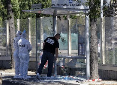 One person was killed after a man drove into the bus stop.