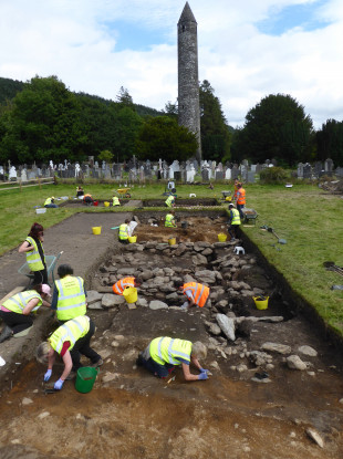 The dig site at Glendalough.