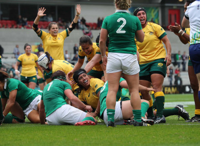 Hilisha Samoa scored Australia's third try.
