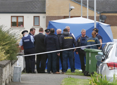 The scene of a shooting in Ballymun on Wednesday.