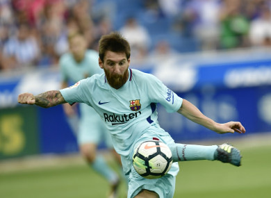 Messi fires home against Alaves.