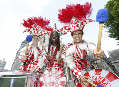 Pictured are (LtoR) Sarah Malone, (12) Samiat Olatunji, (13) and Emma Durojaiye (13) all from Masamba Samba, Basin Lane, Dublin 8.