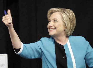 Hillary Rodham Clinton signs copies of her new book at a store in New York.