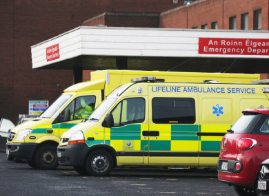 Outside the accident and emergency department at Beaumont Hospital in Dublin.