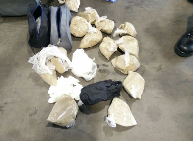 A file pic of a heroin and cocaine seizure.