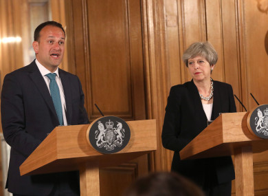 Prime Minister Theresa May with new Taoiseach Leo Varadkar