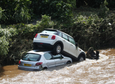 Cars washed into Derry's river Faughan