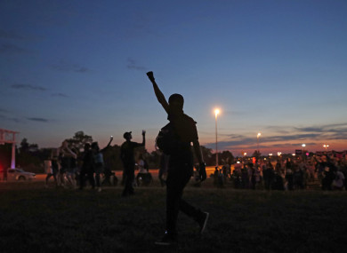 Protestors demonstrate after an ex-police officer was found not guilty of murder.