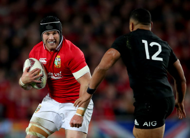 Sean O'Brien in action against the All Blacks.