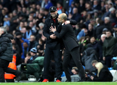 Manchester City manager Pep Guardiola has played down Jurgen Klopp's claims about his side.
