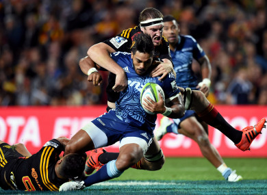 Ahki in action for the Blues in 2015.
