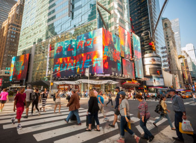 Photo of Times Square taken last week