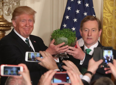 Donald Trump and Enda Kenny in the White House earlier this year.
