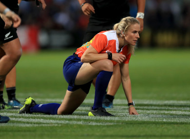 Joy Neville took charge of the 2017 WRWC final.