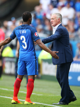 Evra and Deschamps at Euro 2016.