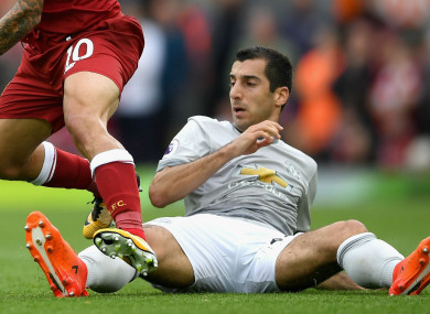Manchester United playmaker Henrikh Mkhitaryan