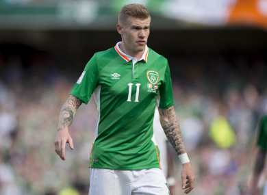 James McClean is one of 10 players who could potentially miss the second leg against Denmark.
