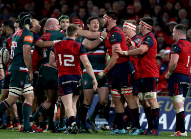 Tempers flared during Saturday's game in Limerick.