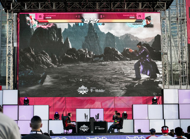 A Tekken 7 tournament at the Twitch ESports Arena during the Electronic Entertainment Expo (E3) in Los Angeles this year.
