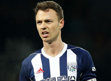 West Brom defender Jonny Evans.