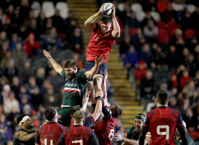 O'Mahony, named man of the match, stole three Leicester lineouts.