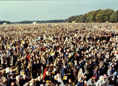It is estimated over a million people attended the mass in the Phoenix Park by Pope John Paul II in 1979.