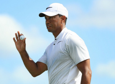 Woods is in the middle of his second round back.